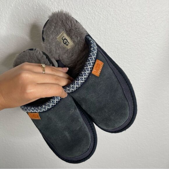 UGG Slippers Tasman Slip On Blue Gray Shoes Size 6 - Picture 2 of 5